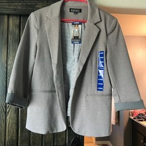 Grey Knit Blazer